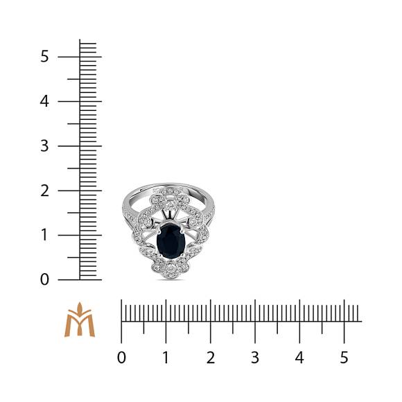 Кольцо с бриллиантами и сапфиром R2022-SA2473RSA - Фото 2