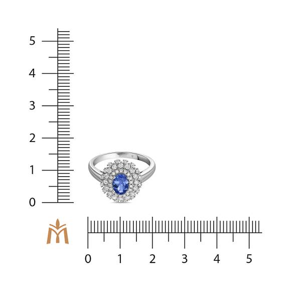 Кольцо с бриллиантами и танзанитом R2022-SA2490RTN - Фото 2