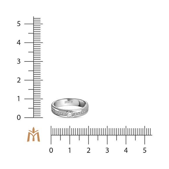 Кольцо с выращенным бриллиантом R01-MLN0198 - Фото 2