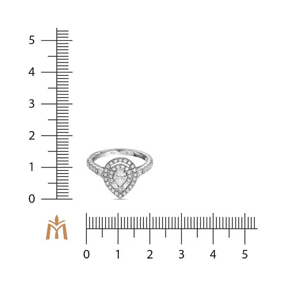 Кольцо с выращенным бриллиантом R01-MLN0413 - Фото 2