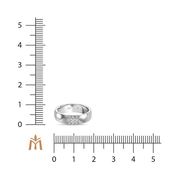 Кольцо с бриллиантами R4208-1529-5W9-0.09 - Фото 2