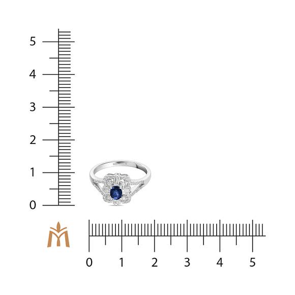 Кольцо с бриллиантами и сапфиром R4211-RG1715WSA1 - Фото 2