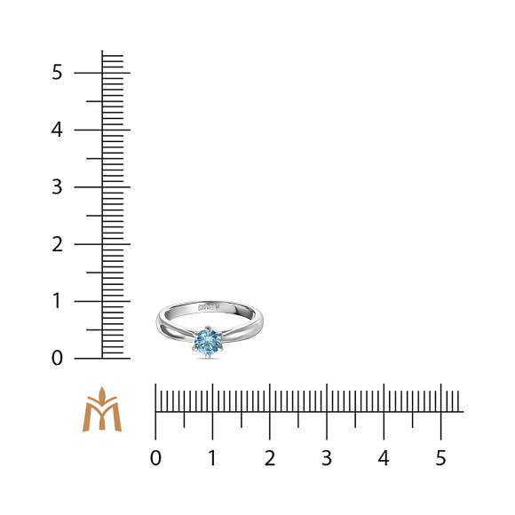 Кольцо с выращенным бриллиантом R01-MLN120DBL-040 - Фото 2