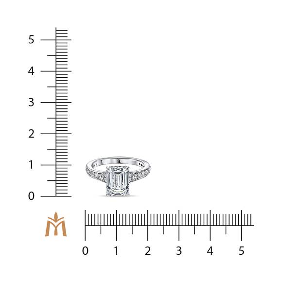 Кольцо с выращенным бриллиантом R01-MLN0114EMR - Фото 4