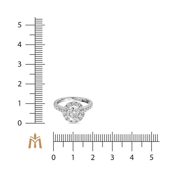 Кольцо с бриллиантами R01-ROYAL121-W-150 - Фото 4