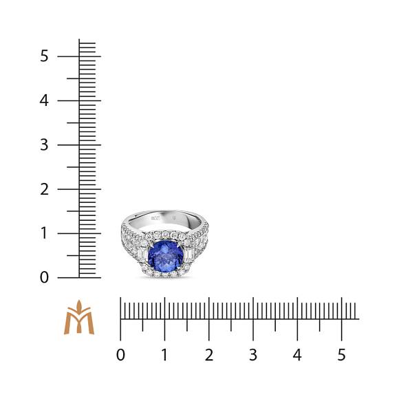 Кольцо с бриллиантами и танзанитом R2022-SA1541R-200-B - Фото 3
