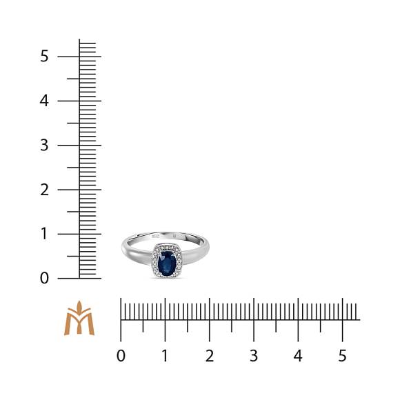 Кольцо с бриллиантами и сапфиром R01-34368-SA - Фото 4