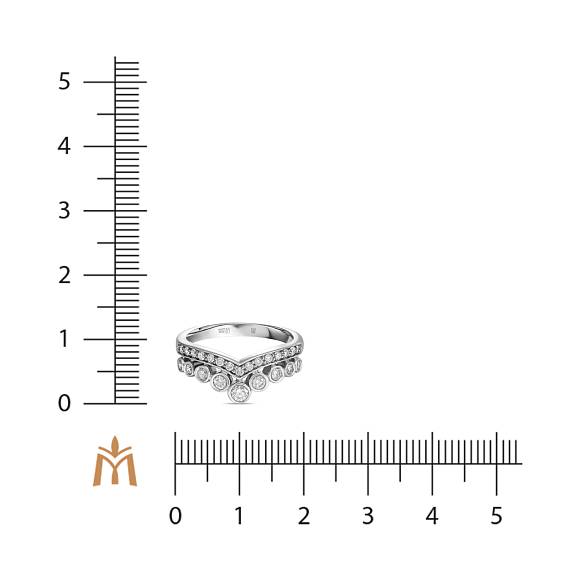 Кольцо с выращенным бриллиантом R01-MLN0231 - Фото 2