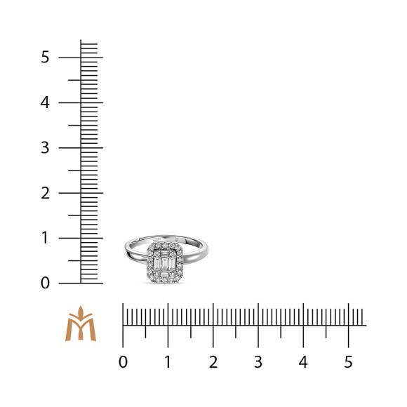 Кольцо с выращенным бриллиантом R01-MLN0389 - Фото 2