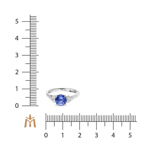 Кольцо с бриллиантами и танзанитом R01-TN-35797 - Фото 2