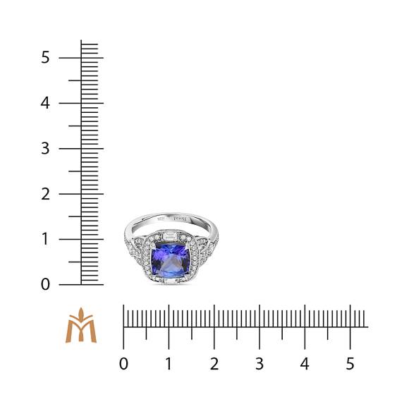 Кольцо с бриллиантами и танзанитом R2022-SA2657R - Фото 3
