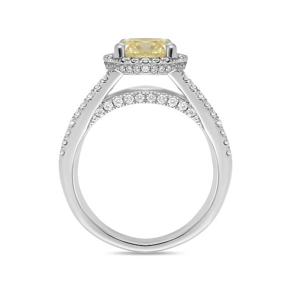 Кольцо из белого золота c бриллиантами - Фото 2