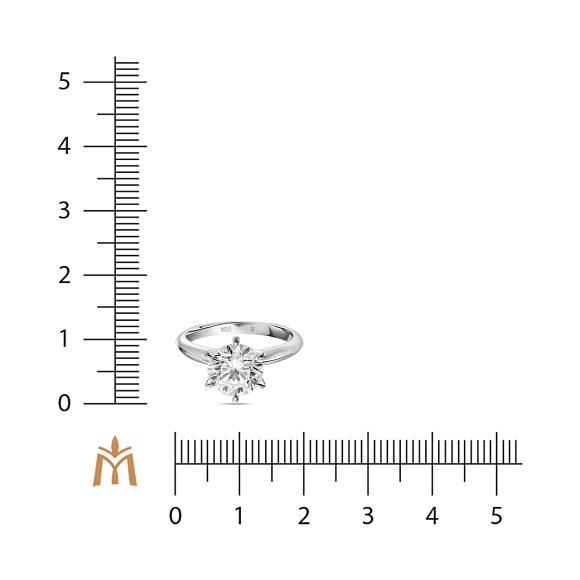 Кольцо с выращенным бриллиантом R01-MLN348-250 - Фото 2