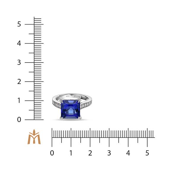Кольцо с бриллиантами и танзанитом R01-RL-0480TN - Фото 4