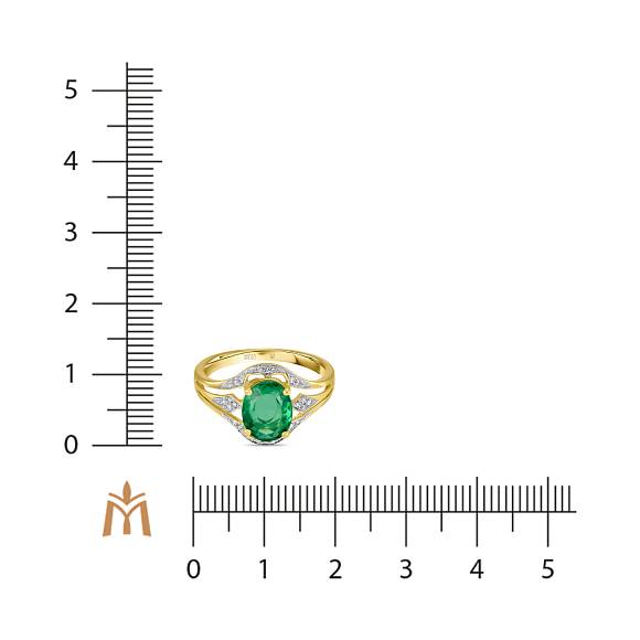 Кольцо с бриллиантами и наноситалом R97-CR3429-HE-R17 - Фото 2