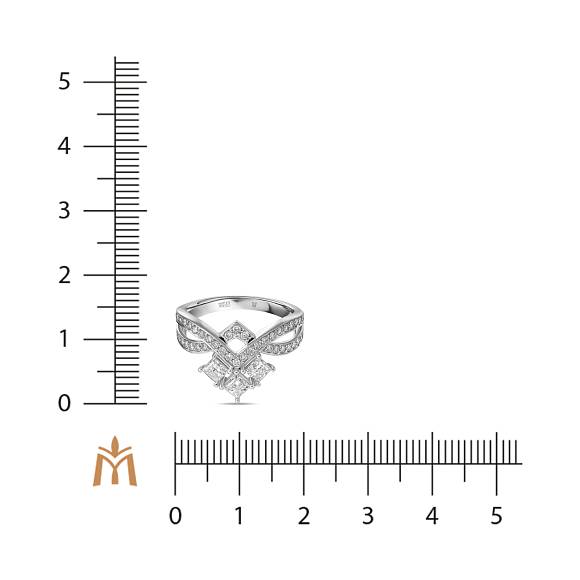 Кольцо с выращенным бриллиантом R01-MLN0417 - Фото 2