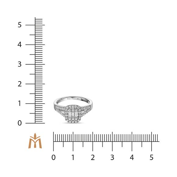 Кольцо с выращенным бриллиантом R01-MLN0423 - Фото 2