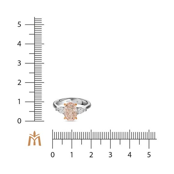 Кольцо с выращенным бриллиантом R01-MLN0574OV - Фото 2