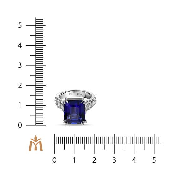 Кольцо с бриллиантами и танзанитом R01-RL-0447TN - Фото 2