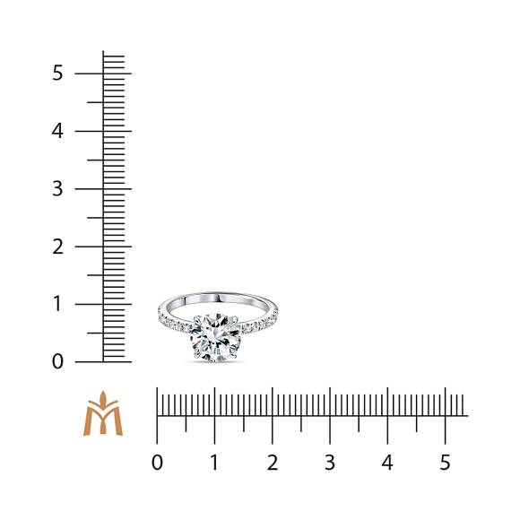 Кольцо с выращенным бриллиантом R01-MLN0491-200 - Фото 4