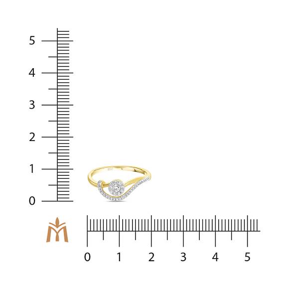 Кольцо с бриллиантами R755-R45911-R17 - Фото 2
