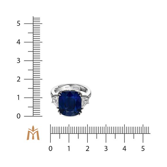 Кольцо с бриллиантами и сапфиром R2018-RL040037ADI - Фото 4