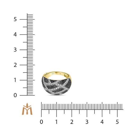 Кольцо с бриллиантами и облагороженными бриллиантами R777-625-RG019900Y - Фото 2