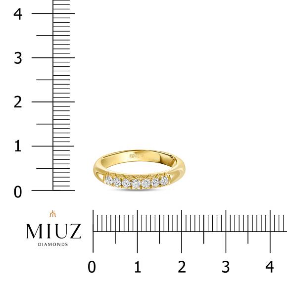 Обручальное кольцо-дорожка из красного золота с 7 бриллиантами (0,24 карат) R01-RMS-35677 - Фото 3