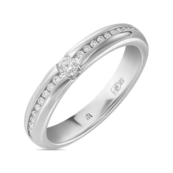 Обручальное золотое кольцо с 21 бриллиантом R01-WED-00029 - Фото 2