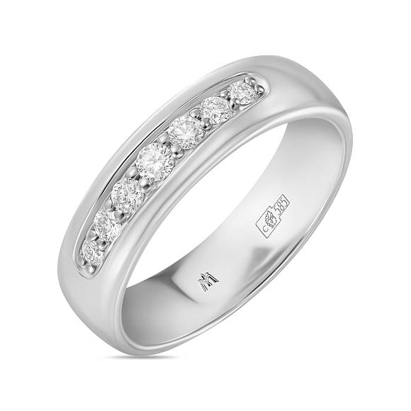 Обручальное кольцо из золота с 7 бриллиантами R01-WED-00032 - Фото 2