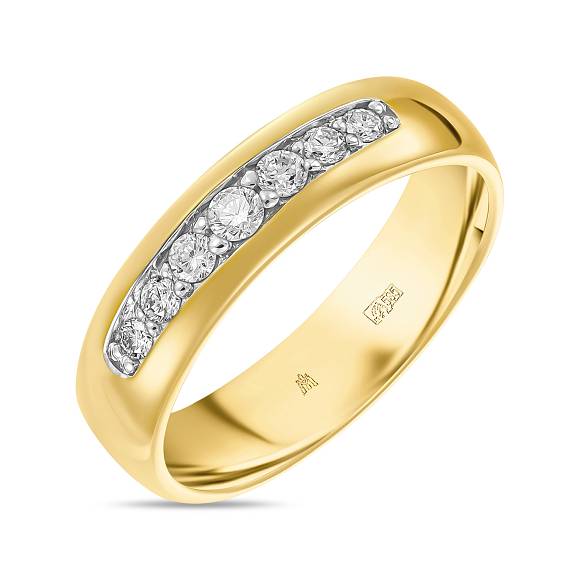 Обручальное кольцо из золота с 7 бриллиантами R01-WED-00032 - Фото 3