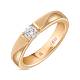 Обручальное кольцо из золота с бриллиантом R01-WED-00040 - Фото 1