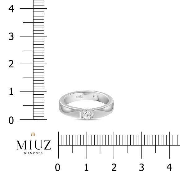 Обручальное кольцо из золота с бриллиантом (0,18 карат) R01-WED-00040 - Фото 4