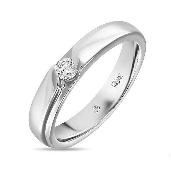 Обручальное кольцо из золота с бриллиантом R01-WED-00053 - Фото 2