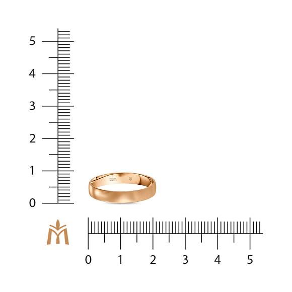 Классическое золотое обручальное кольцо R01-WED-00063 - Фото 4