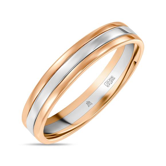 Тройное обручальное кольцо из золота R01-WED-00071 - Фото 2