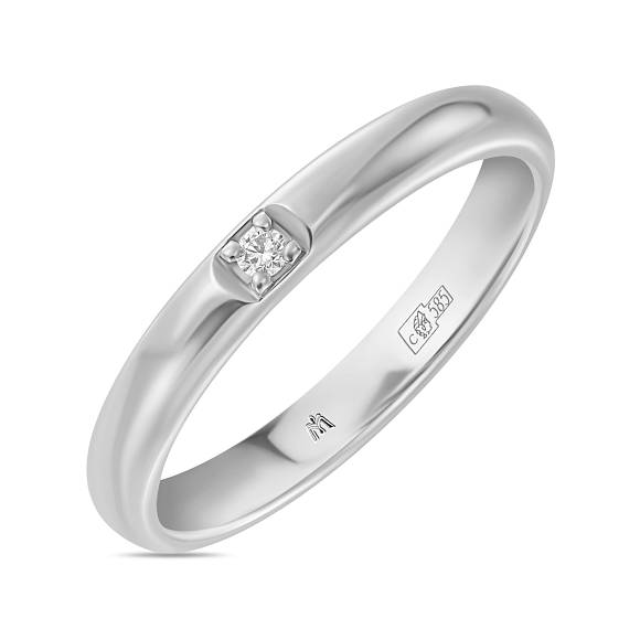 Обручальное кольцо из золота с бриллиантом R01-WED-00090 - Фото 2