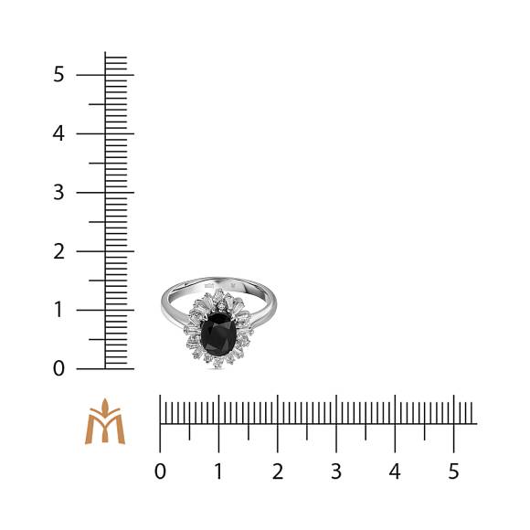 Кольцо с бриллиантами и цветными сапфирами R01-EMP-0289SC - Фото 2