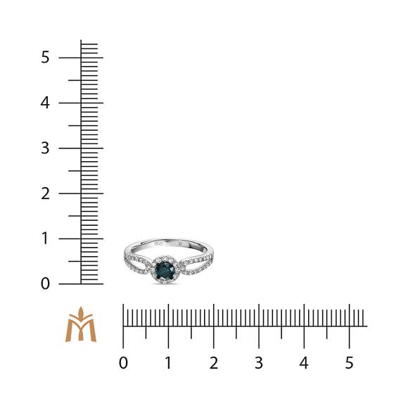 Кольцо с цветными бриллиантами и бриллиантами R2018-SS-0016 - Фото 2
