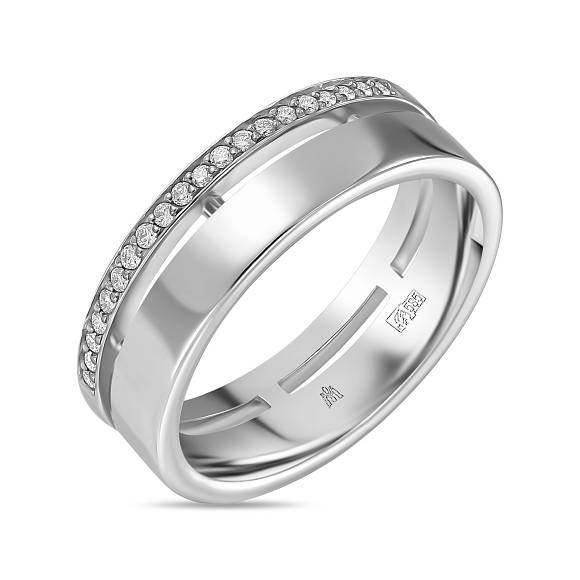 Обручальное кольцо из золота с 20 бриллиантами R01-WED-00103 - Фото 2