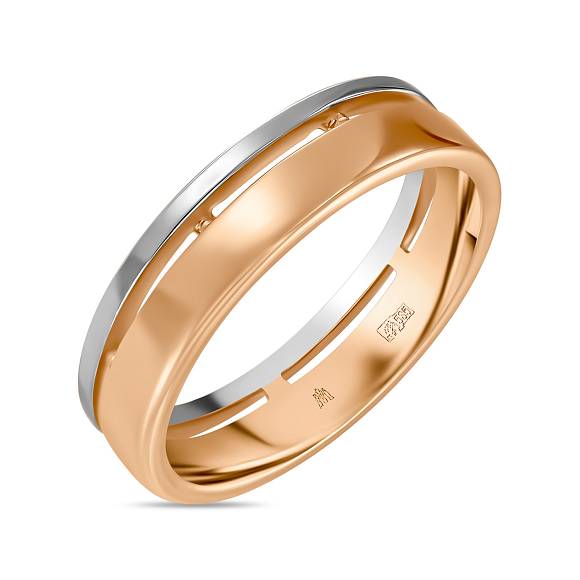 Двойное широкое обручальное кольцо из золота R01-WED-00104 - Фото 1