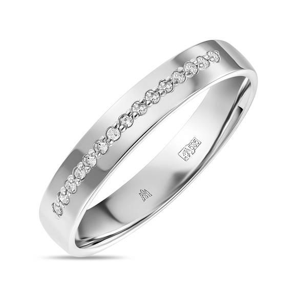 Обручальное кольцо из золота с 15 бриллиантами R01-WED-00127 - Фото 2