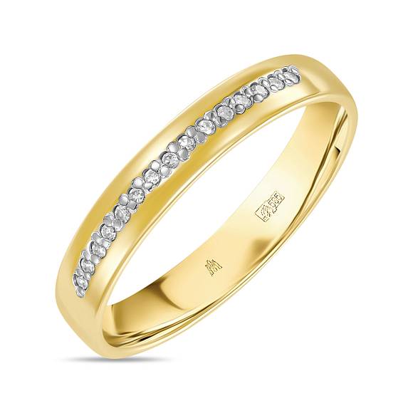 Обручальное кольцо из золота с 15 бриллиантами R01-WED-00127 - Фото 3