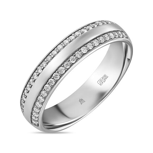 Обручальное кольцо из золота с 46 бриллиантами R01-WED-00134 - Фото 2