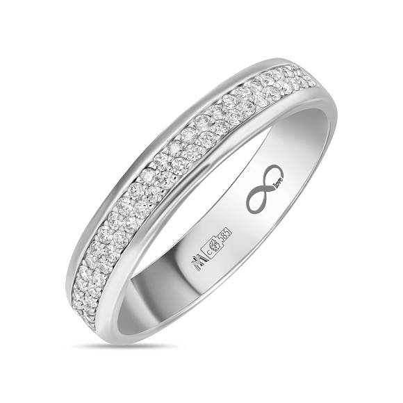 Обручальное кольцо из золота с 50 бриллиантами R01-WED-00135 - Фото 2