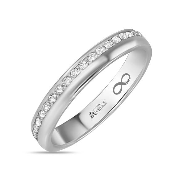 Обручальное кольцо из золота с 19 бриллиантами R01-WED-00136 - Фото 2