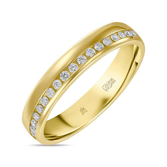Обручальное кольцо из золота с 19 бриллиантами R01-WED-00136 - Фото 3