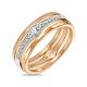 Обручальное золотое кольцо с 15 бриллиантами R01-WED-00151 - Фото 2