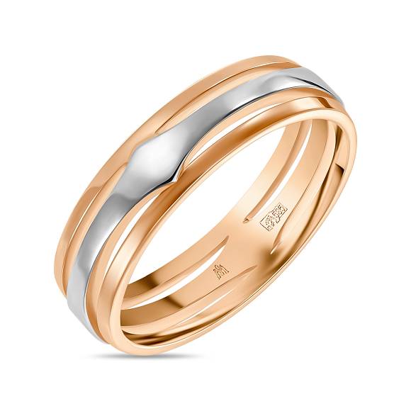 Обручальное золотое кольцо 585 пробы R01-WED-00169 - Фото 2