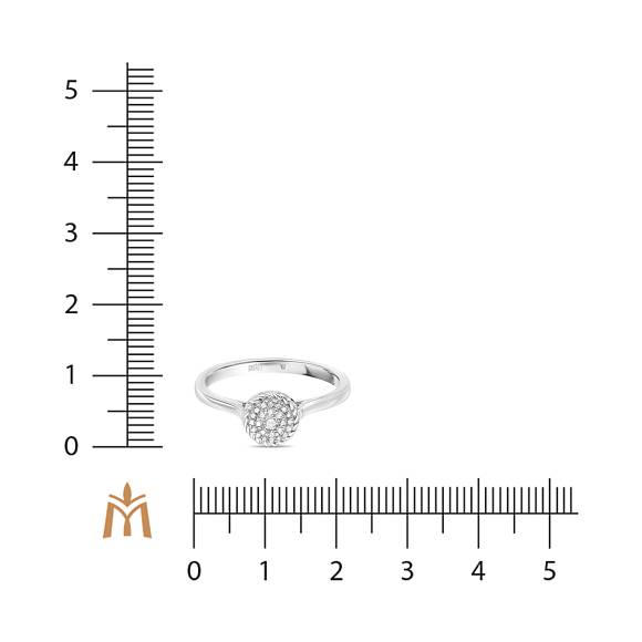 Кольцо с бриллиантами R19-SG09238R-E4-0.75 - Фото 3